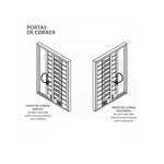 Porta de Correr Alumínio 3 Folhas 2,13X1,50 ULLIAN