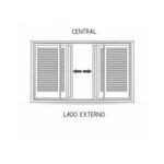 Janela Veneziana de Aço com Grade 100x150x12 RAMASSOL