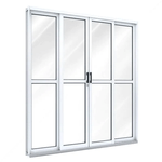 Porta Correr Central 213X200X12 Branco Sem Grade ULLIAN