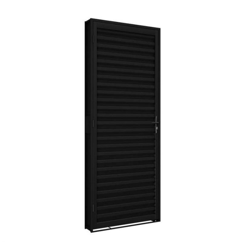 Porta Laminada P16251E 215X70X12 Esquerda Preto RIOBRAS