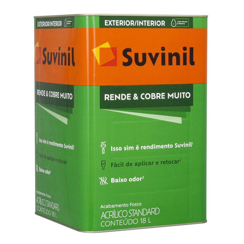 Tinta Acrílica Rende e Cobre Muito 18L SUVINIL