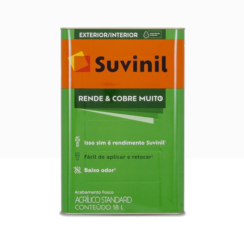 Tinta Acrílica Rende e Cobre Muito 18L SUVINIL