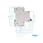 Disjuntor DIN UNI C 16A ELGIN