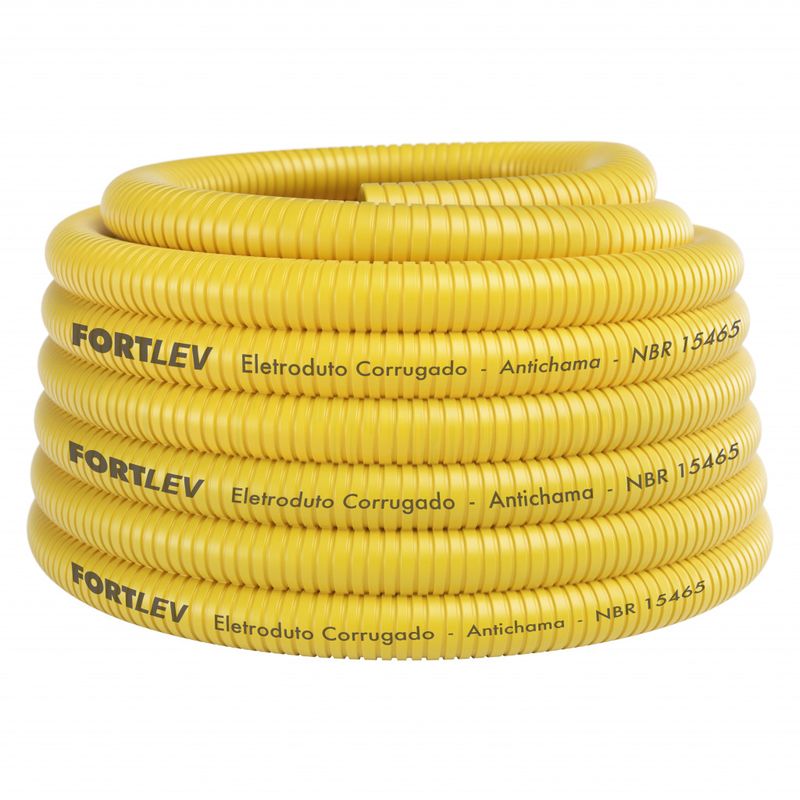 Eletroduto Corrugado 25mm Rolo 50m FORTLEV