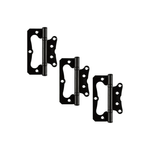 Dobradiça Aço Sobrepor 4" Preto 3 Peças UNIAO MUNDIAL