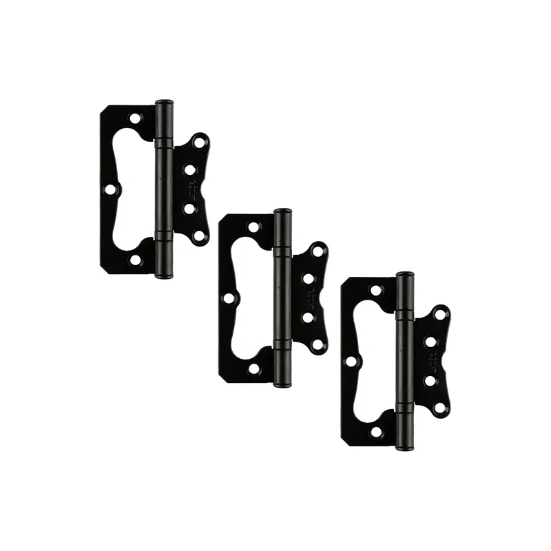 Dobradiça Aço Sobrepor 4" Preto 3 Peças UNIAO MUNDIAL