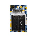 Dobradiça Aço Sobrepor 4" Preto 3 Peças UNIAO MUNDIAL