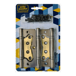 Dobradiça Aço Sobrepor 4" 3 Peças Latonado Oxidado UNIAO MUNDIAL