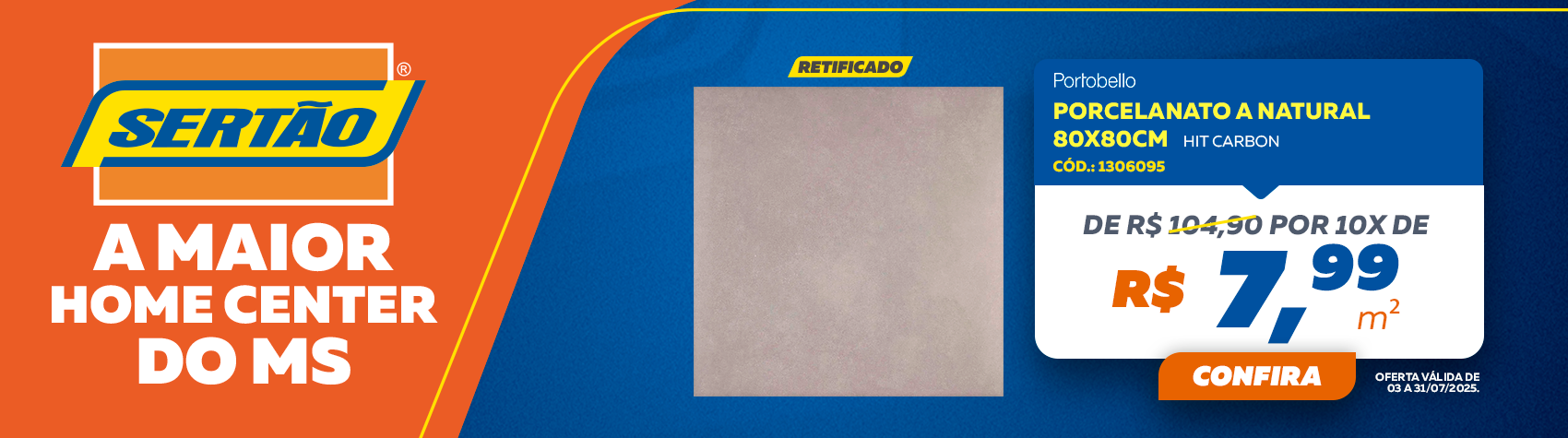 Porcelanato Portobello na Sertão em promoção