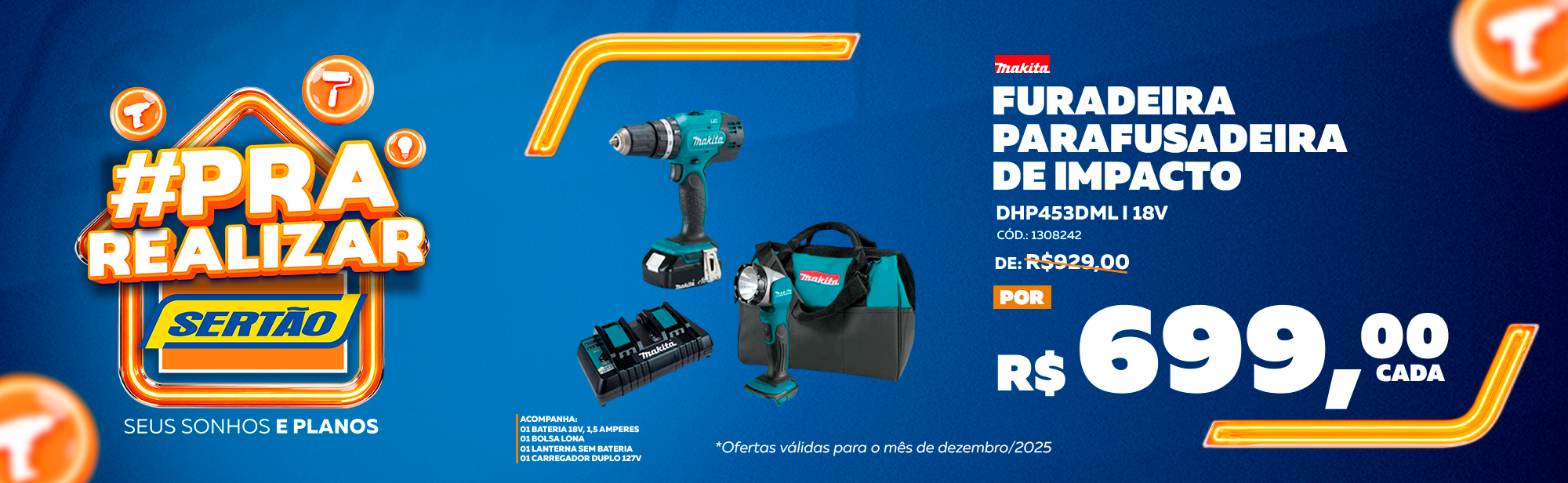 As melhores ferramentas elétricas você encontra aqui na SERTÃO